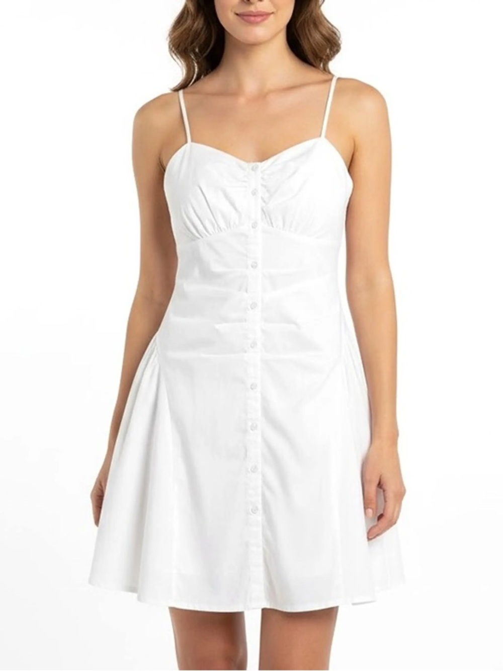 Wild Fable - Women’s White Button-Front Spaghetti Strap Various Sizes